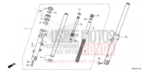 GABEL, VORNE NC750XAM de 2021